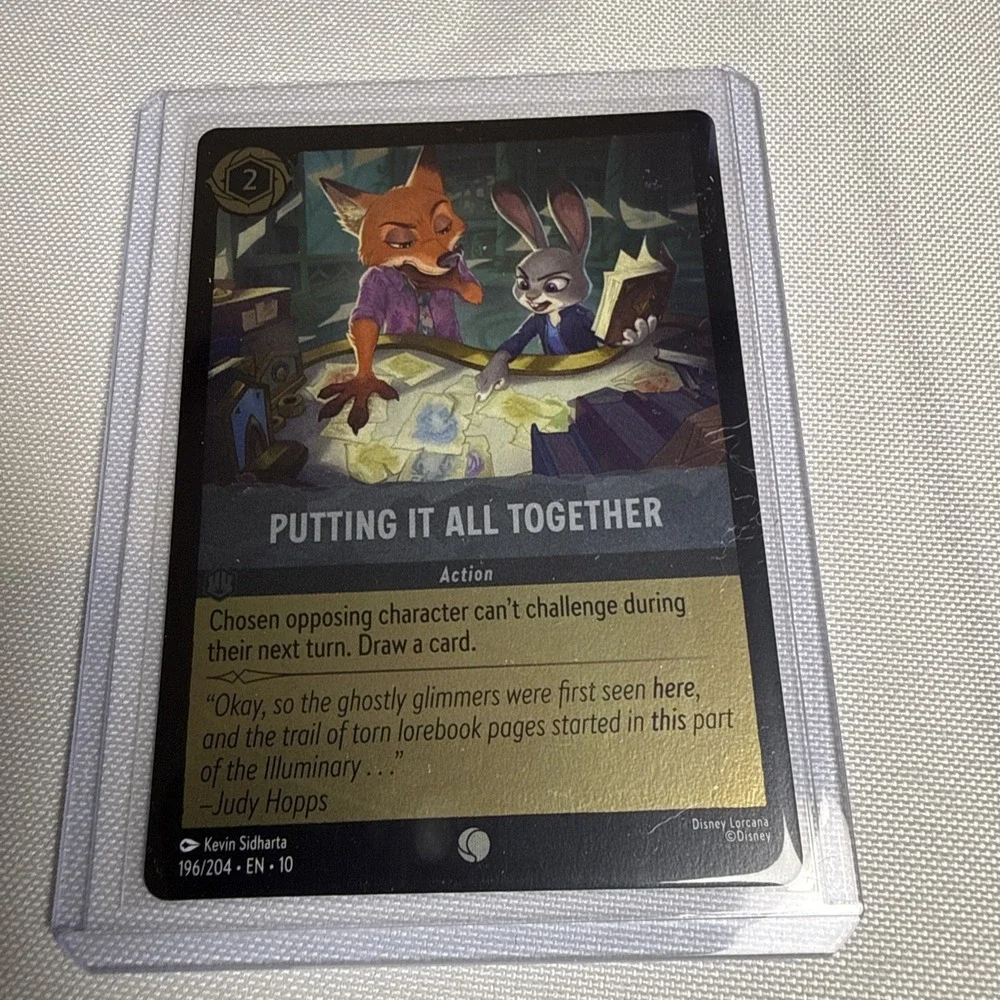 lorcana holo cards Disney TCG Shimmering Skies Starter Deck Emerald / Steel New to Lorcana.. are all